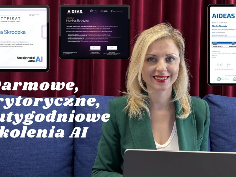 AIDEAS UMIEJĘTNOŚCI JUTRA darmowe szkolenia AI sprzedaż trudnyklient rozwójbiznesu zarządzanie